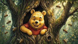 Pooh in Honey Tree
