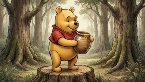 Pooh on Stump Honey