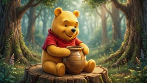 Pooh on Stump Honey