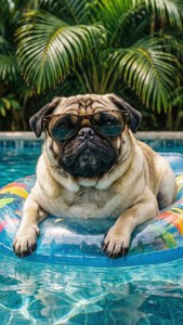 Pool Party Pug