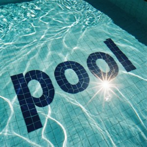 Pool Sign Typography