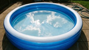 Pool with Sky Reflection