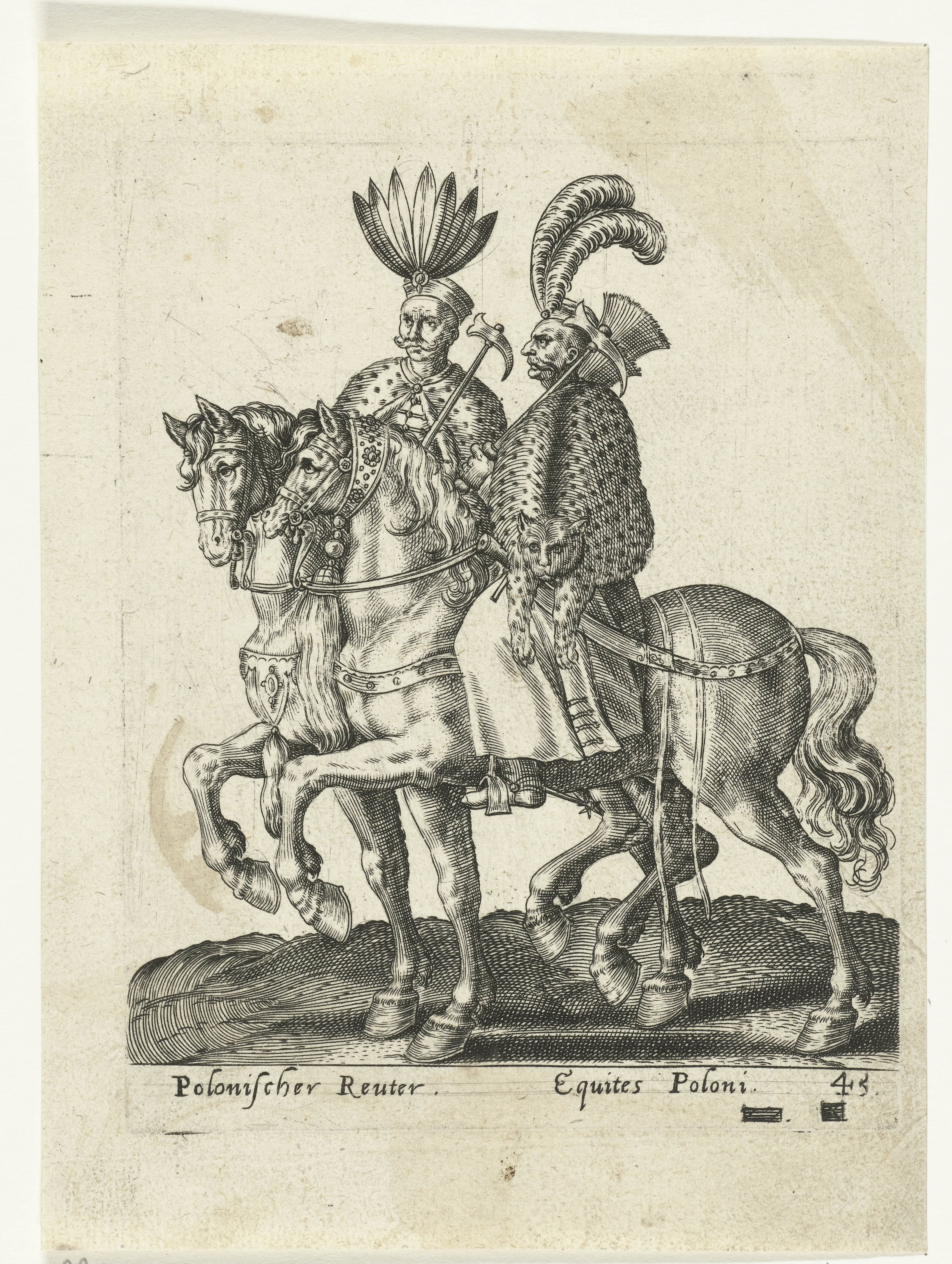 Poolse ruiters by Abraham de Bruyn