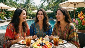 Poolside Kaftan Lunch