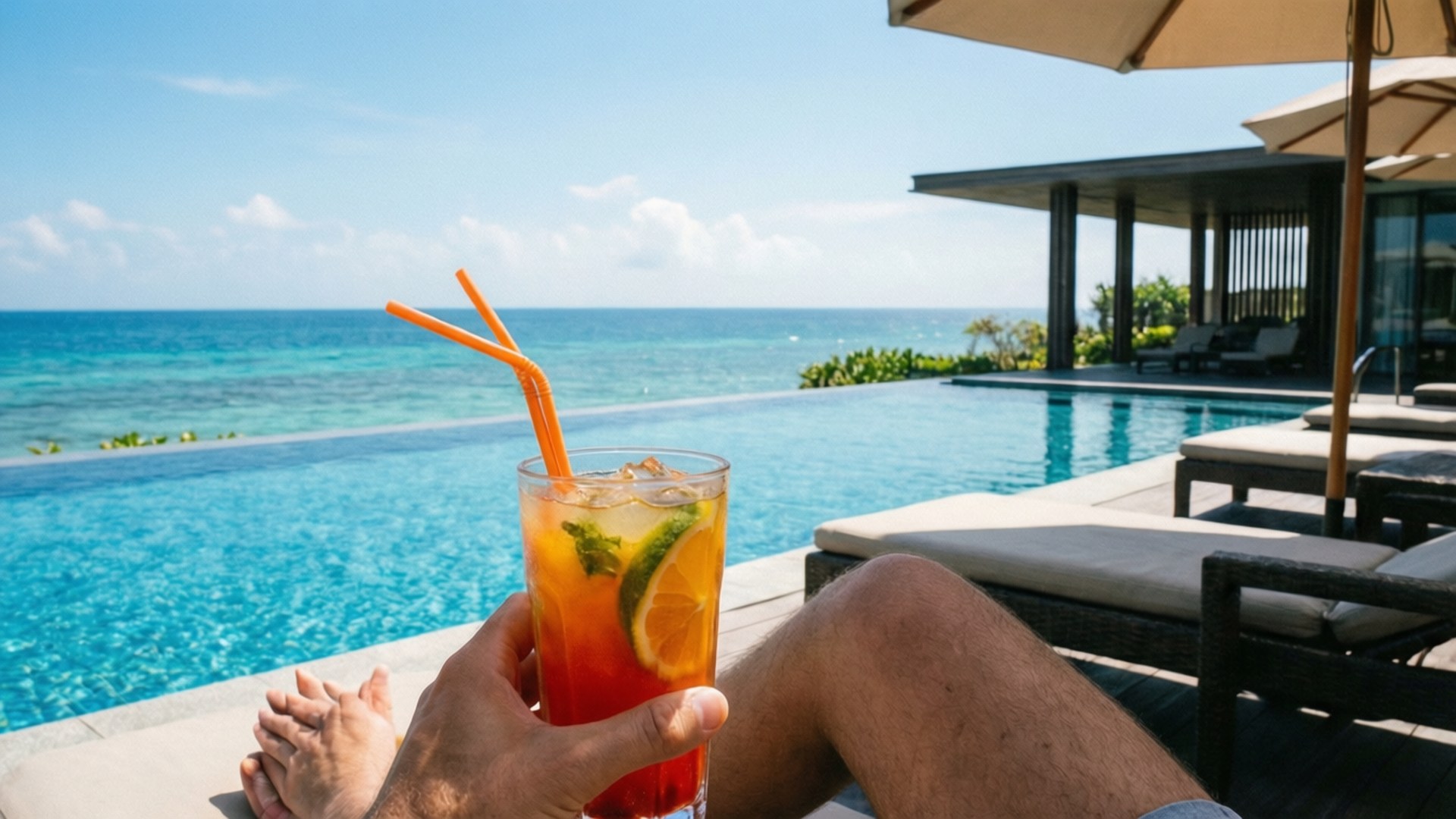 Poolside Vacation Bliss by Wallpapers.art Studio