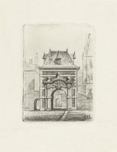Poort op het Binnenhof te Den Haag