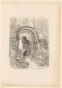 Poort richting de refter van de ruïne van de Abdij van Rievaulx