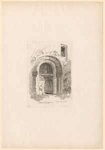 Poort van de Valle Crucis Abdij in Wales