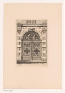 Poort van een voormalig huis in de Keizerstraat in Antwerpen