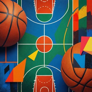 Pop Art Basketball Collage