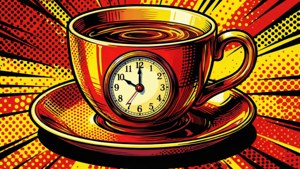 Pop Art Clock Tea