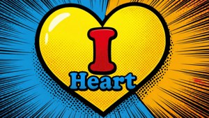 Pop Art Comic Heart