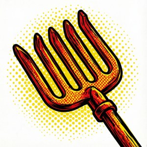 Pop Art Comic Pitchfork