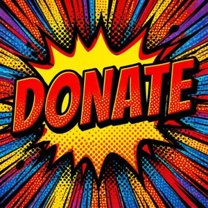 Pop Art Donate Button