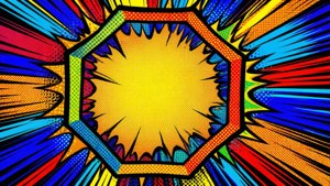 Pop Art Octagon Burst
