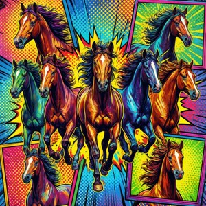 Pop Art Stampede in Frames
