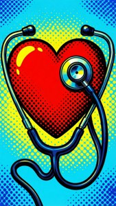Pop Art Stethoscope Heart