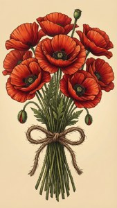 Poppy Bouquet Ribbon