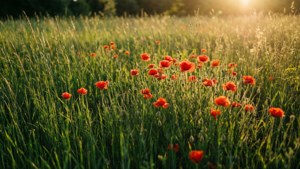 Poppy Field at Sunset