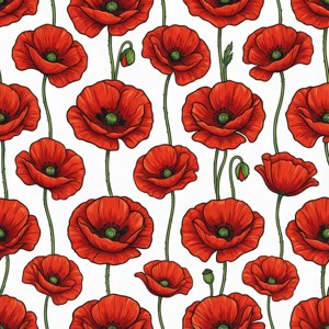 Poppy Seamless Pattern