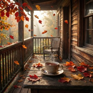 Porch Autumn Morning Outlook