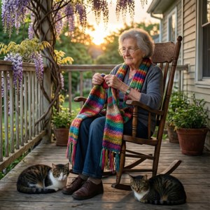 Porch Knitting Hour