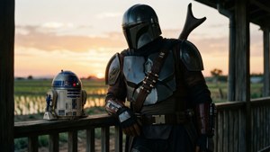 Porch Sunset with Droid