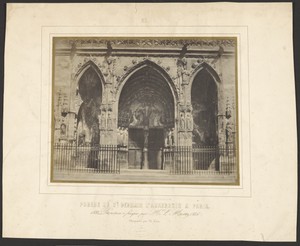 Porche de St.-Germain l'Auxerrois, à Paris. 1435, décoration à fresques par M.V. Mothez 1846.