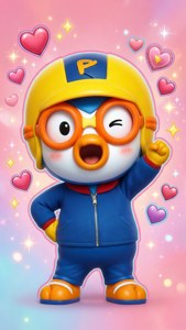 Pororo Kawaii Wink