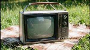 Portable Vintage TV Picnic