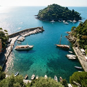Portofino Harbor Entrance Top-Down