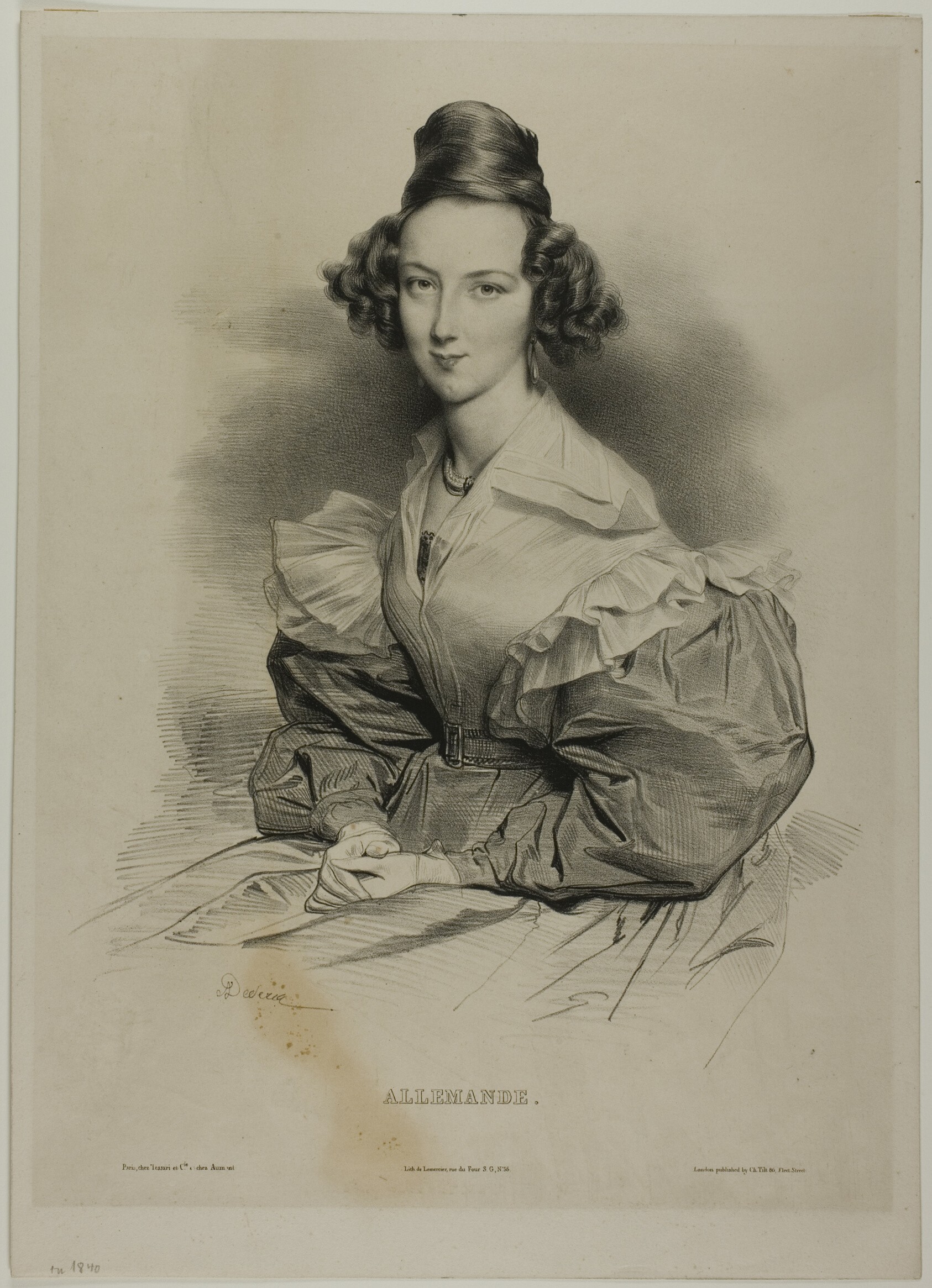 Portrait of a German Woman by Achille Devéria