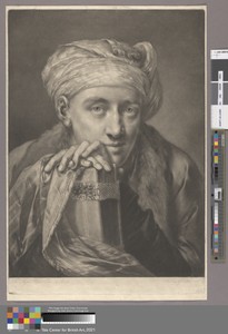 Portrait of a Man Wearing a Turban, Leaning on Book