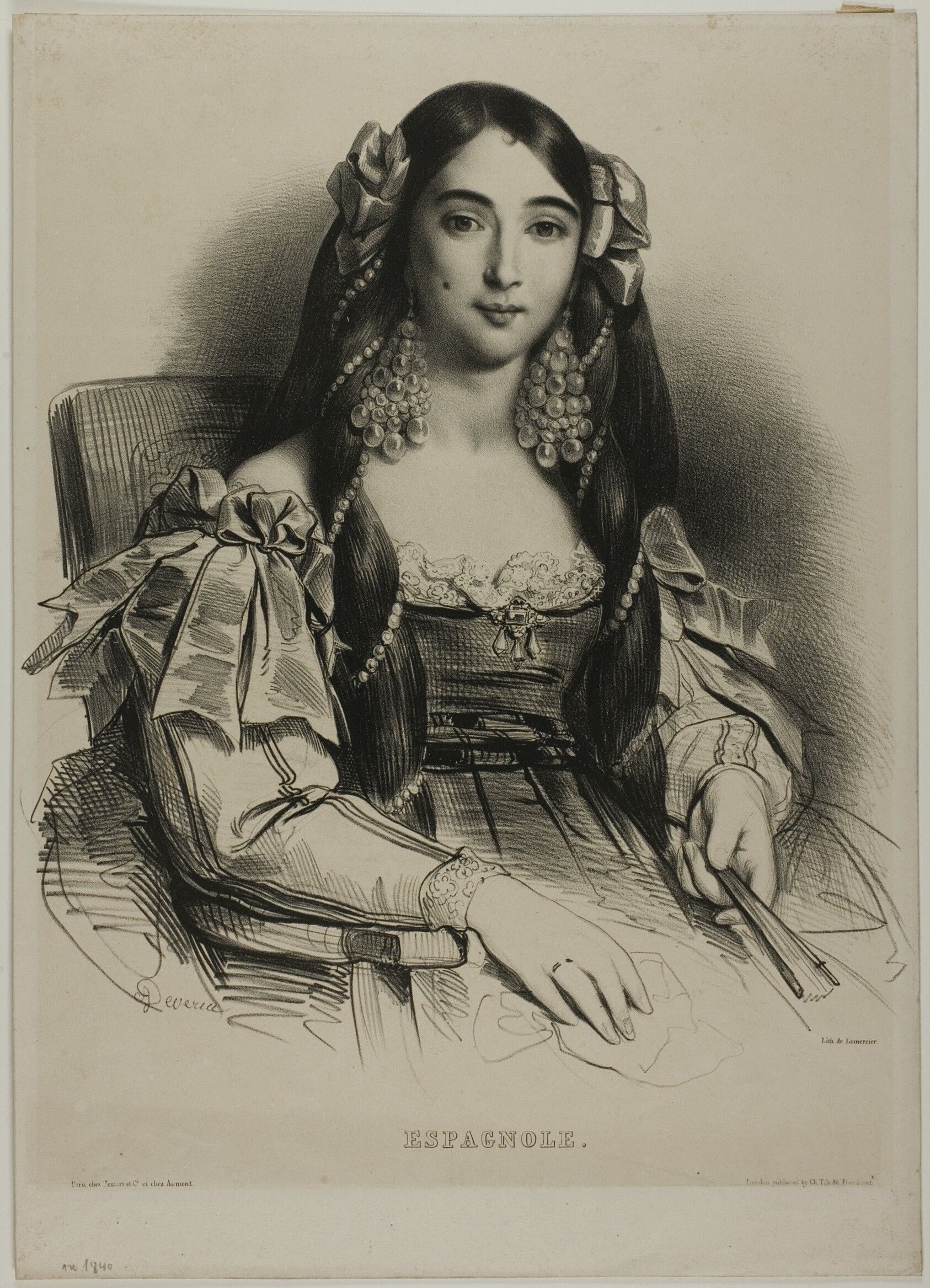 Portrait of a Spanish Woman by Achille Devéria