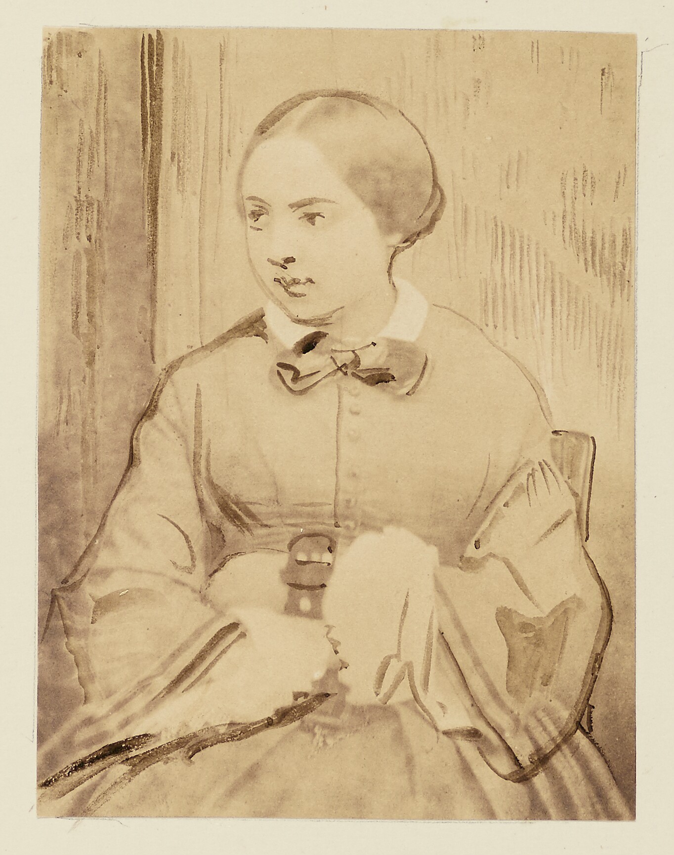 [Portrait of a young lady, probably Cécile Devéria] by Achille Devéria