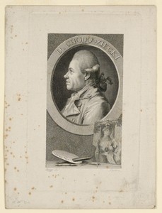 Portrait of Daniele Chodoiecki, Frontispiece for "Neue Bibliotheh der scönen Wissenschaften," Leipzig, Germany, 1780