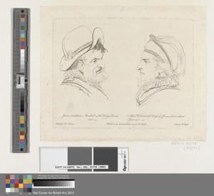 Portraits of James Smithson, Marshall of the King's Bench 1422 and his wife Alice Whitworth (Laid down on the same sheet as B1977.14.12074)