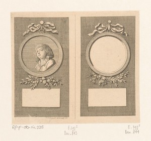 Portret en titelpagina voor de Lauenburg kalender 1782