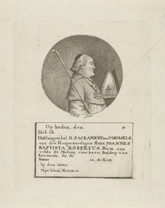 Portret naar rechts van J.B.R. Vanvelde de Melroy