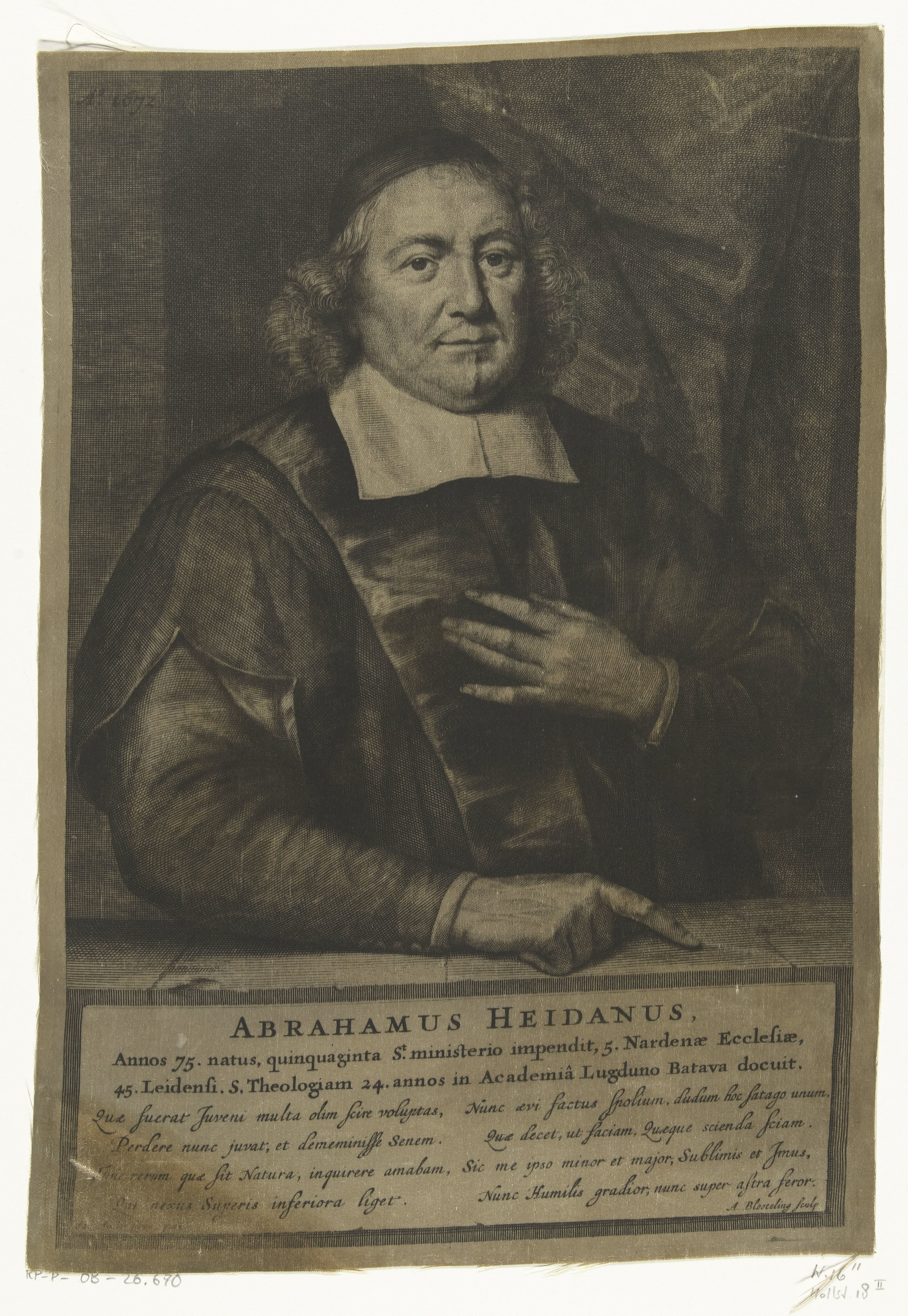 Portret van Abraham Heidanus by Abraham Bloteling