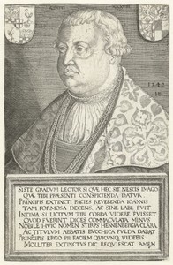 Portret van abt Johann von Henneberg