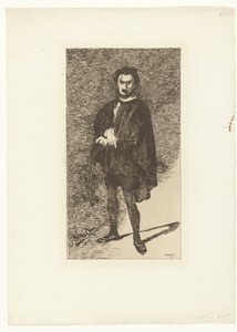 Portret van acteur Philibert Rouvière in de rol van Hamlet