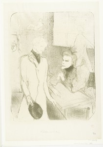 Portret van actrice Marthe Brandès en acteur Charles le Bargy in toneelstuk Les Cabotins