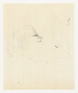 Portret van actrice Yvette Guilbert in Pessima