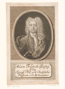 Portret van Adam Friedrich Glafey