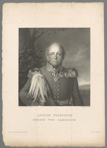Portret van Adolf Frederik hertog van Cambridge