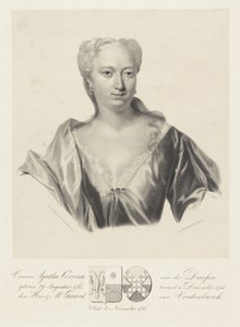 Portret van Agatha Corvina van der Dussen