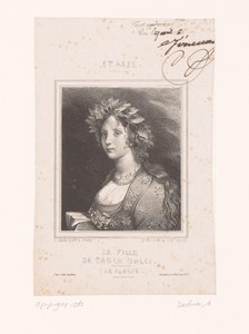 Portret van Agnese Dolci als muze van de poëzie