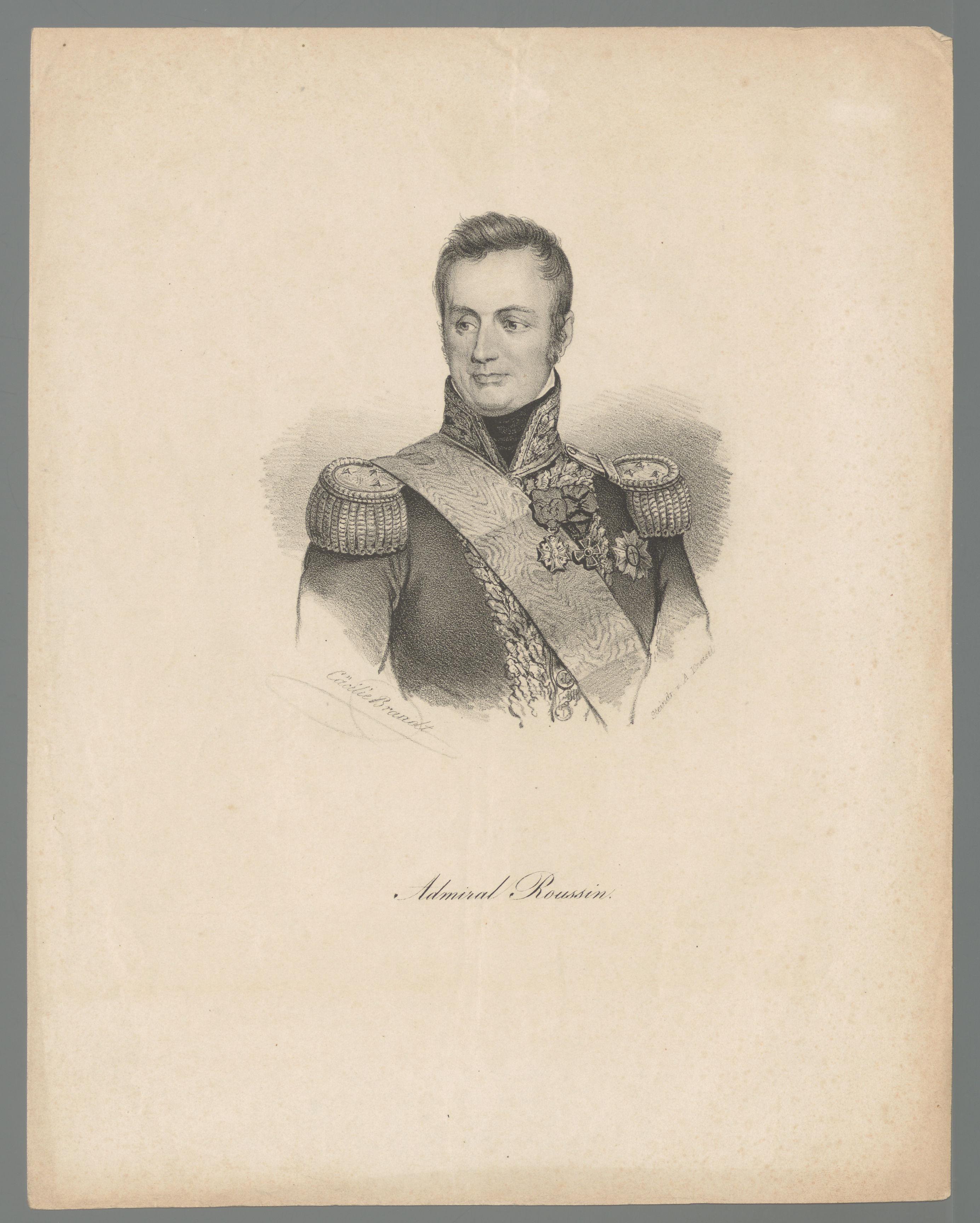 Portret van Albin Reine Roussin by Cäcilie Brandt