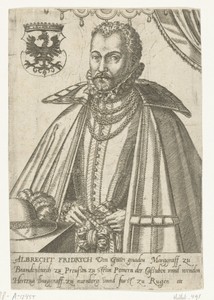 Portret van Albrecht Friedrich, Markgraaf van Brandenburg.